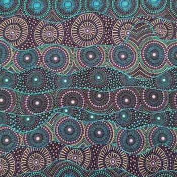 Preview: ALPARA SEEDS BLUE Aborigines Stoff aus Australien